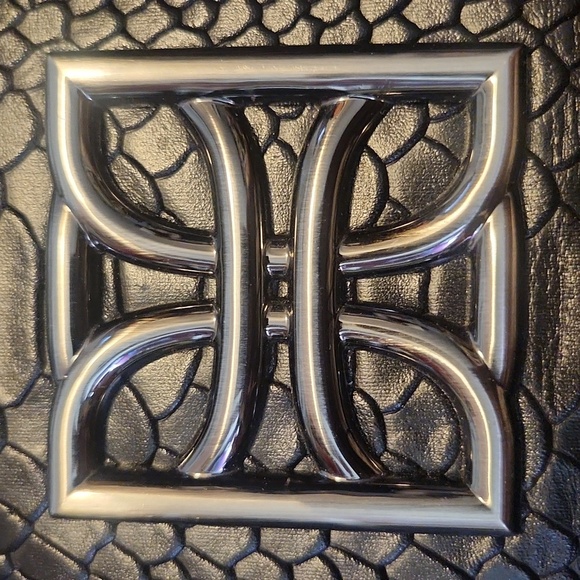 Dorsa EUC Black Crocodile Embossed Designer Tote Bag or Crossbody - Picture 2 of 7